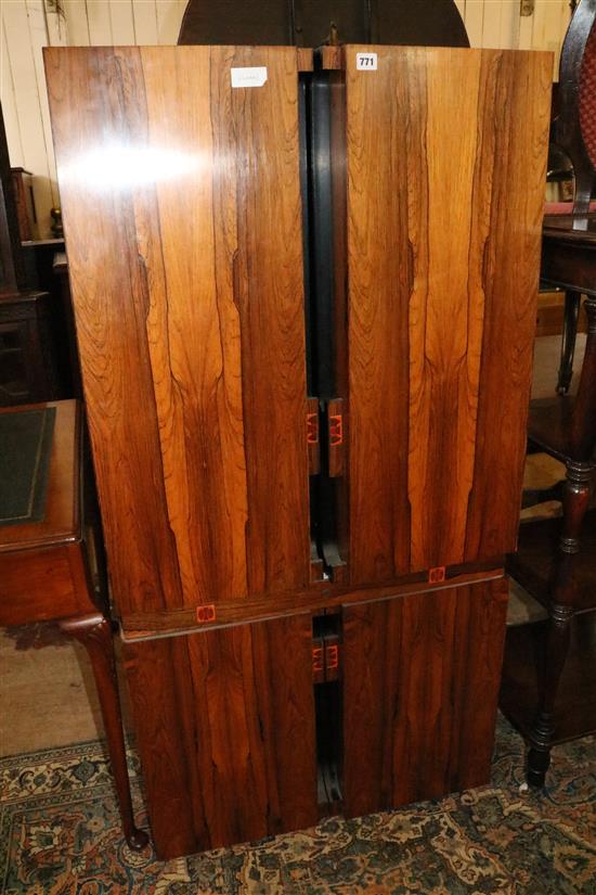 Rosewood hanging cocktail bar